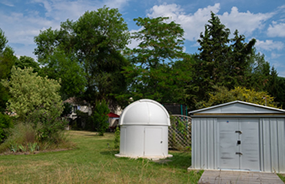 2 astronomical observatories in the garden